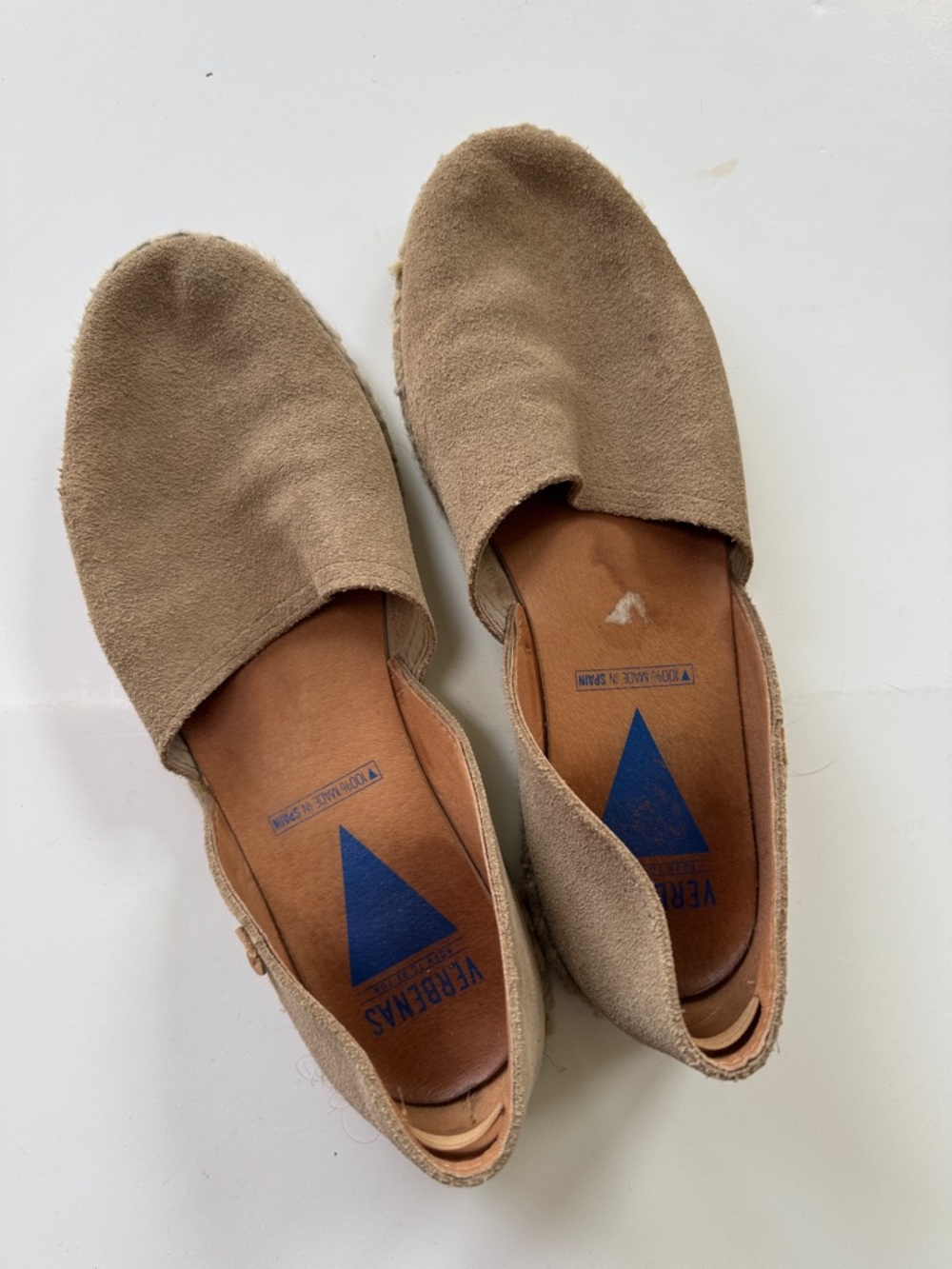 Verbenas Taupe Suede Slip-On Espadrilles